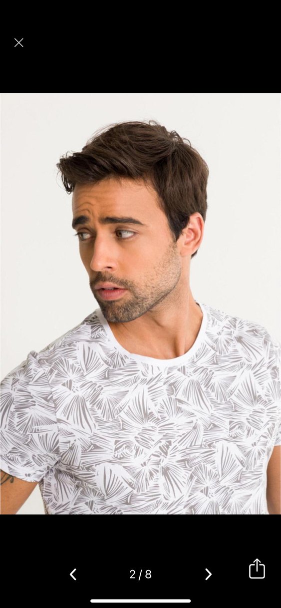 Avva xs Gri Desenli Kısa Kollu Erkek Tişört - Görsel 2