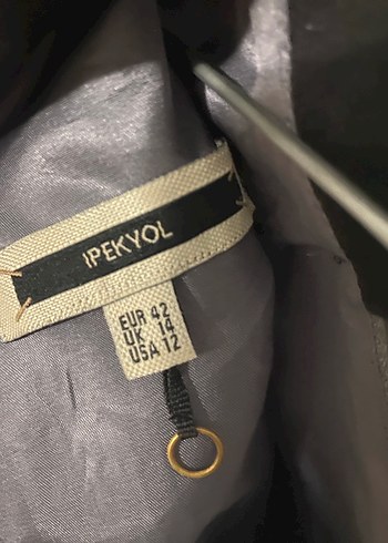 İpekyol zayıf gösteren V Yaka Gri Midi Ofis Elbisesi - Görsel 4