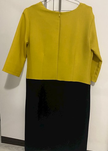 Sarı Siyah kasha 40 ofis elbise kalem elbise - Görsel 2