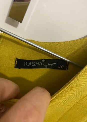 Sarı Siyah kasha 40 ofis elbise kalem elbise - Görsel 3