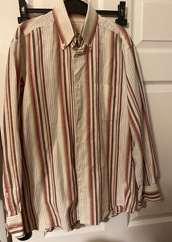 Neyir Çizgili Bej Erkek Gömlek. S beden - Görsel 2