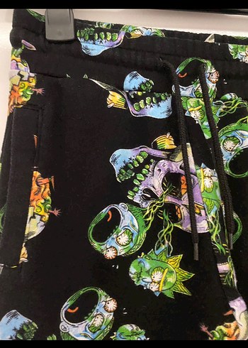 HM kurukafa desen sokak sitil jogger erkek pantolon XS - Görsel 3