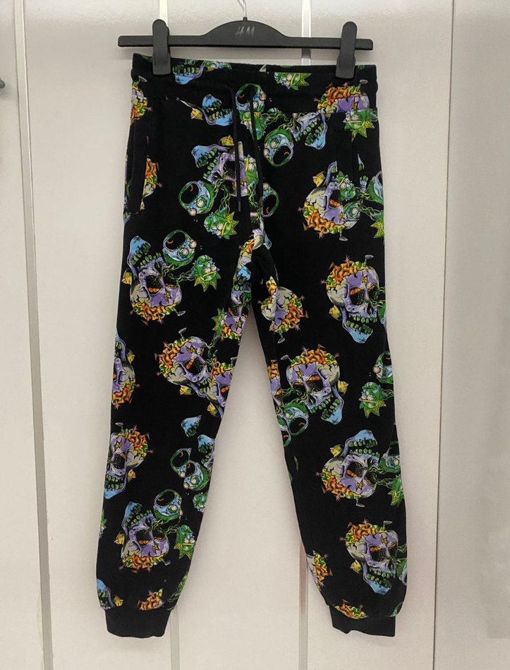 HM kurukafa desen sokak sitil jogger erkek pantolon XS - Görsel 2