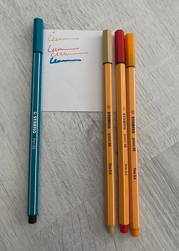 Stabilo point ve stabilo pen Pastel Renkli İnce Uçlu Kalem Seti