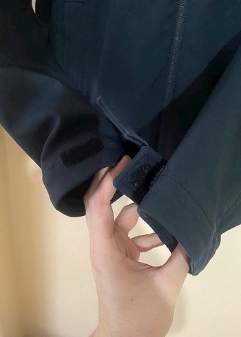 s Beden Fermuarlı Siyah Erkek outdoor polarlı mavi mont