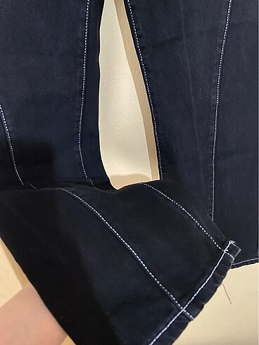 36 Beden çeşitli Renk Kadın bol pantolon baggy çizgili kot jean