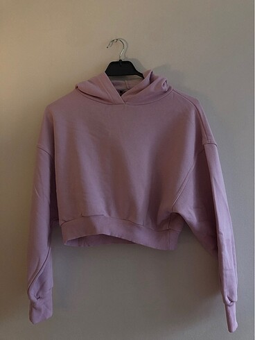 pembe kısa sweatshirt