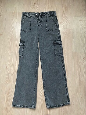 Zara Kargo cep wide leg palazzo jean