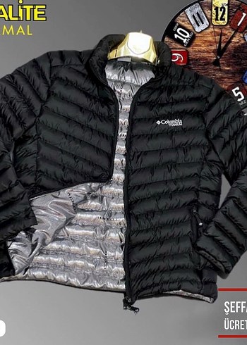 Columbia Siyah Mini Şişme Mont