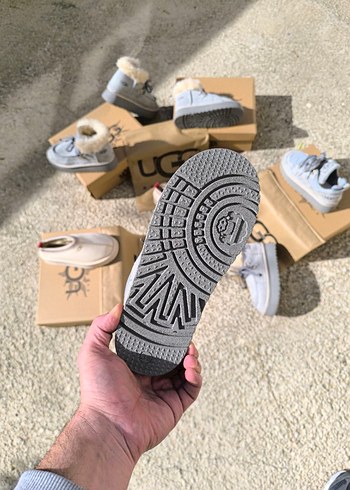 UGG Gri Bağcıklı Platform Topuklu Kadın Bot - Görsel 5