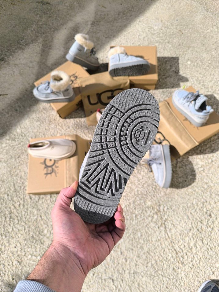 UGG Gri Bağcıklı Platform Topuklu Kadın Bot - Görsel 5