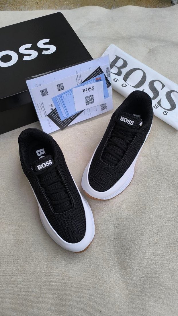 BOSS Siyah Beyaz Erkek Sneaker - Görsel 3