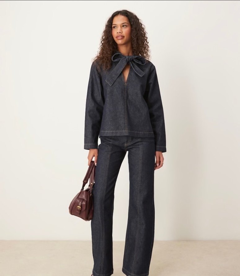 Kadın Denim Fiyonklu Ceket - Görsel 4