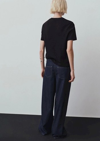 Pamuklu Siyah Kısa Kollu Tişört - Görsel 3