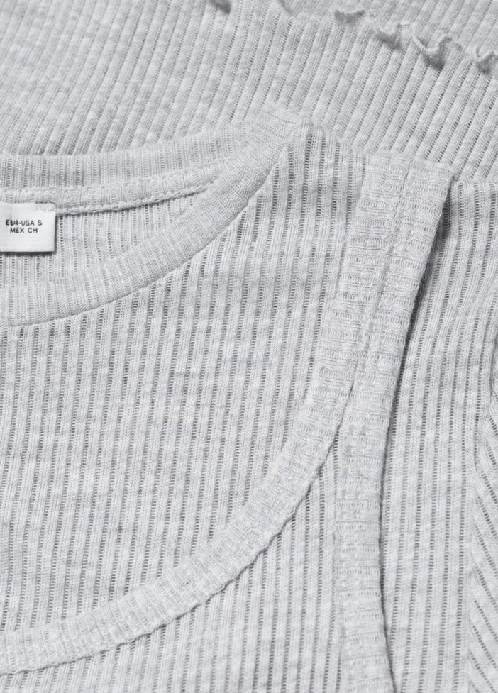 Gri Mango Kombin tişört Bluz - Görsel 2