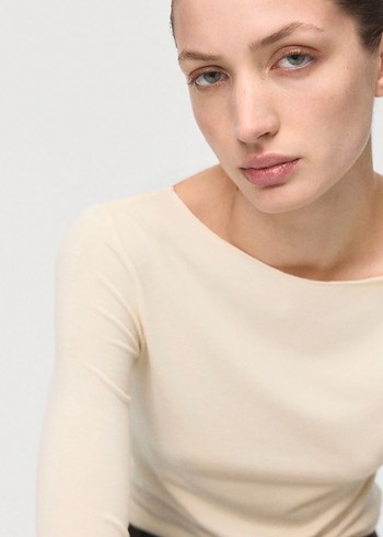 Kadın Mango Kayık Yaka Bluz - Görsel 6