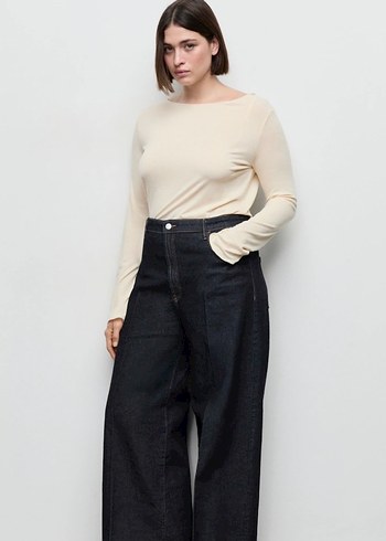 Kadın Mango Kayık Yaka Bluz - Görsel 4