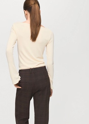 Kadın Mango Kayık Yaka Bluz - Görsel 5