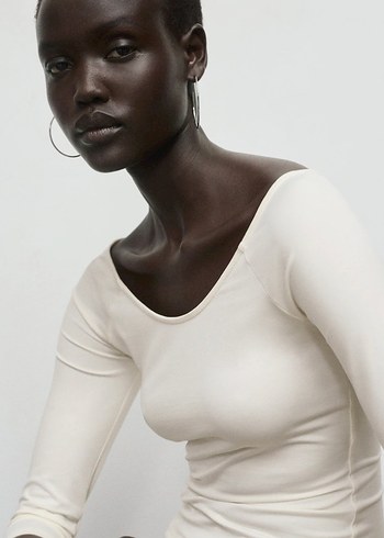 Truvakar Kollu Krem  Bluz - Görsel 2