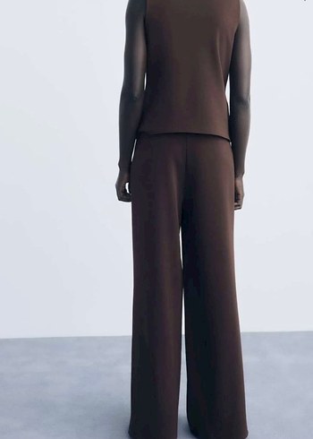 Kahverengi Kadın Midi Kumaş Pantolon - Görsel 2