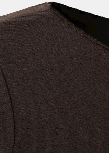 Mango Kayık Yaka Bluz Kahverengi - Görsel 6