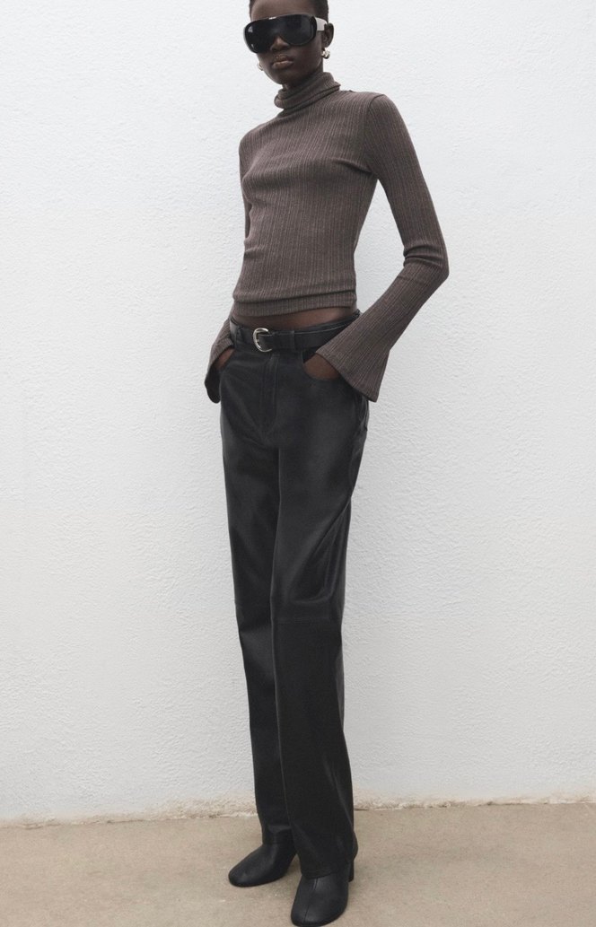 Balıkçı Yaka Çan Kollu Kazak - Görsel 3