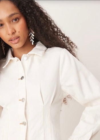 Denim Gömlek Elbise - Görsel 4