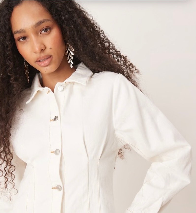 Denim Gömlek Elbise - Görsel 4