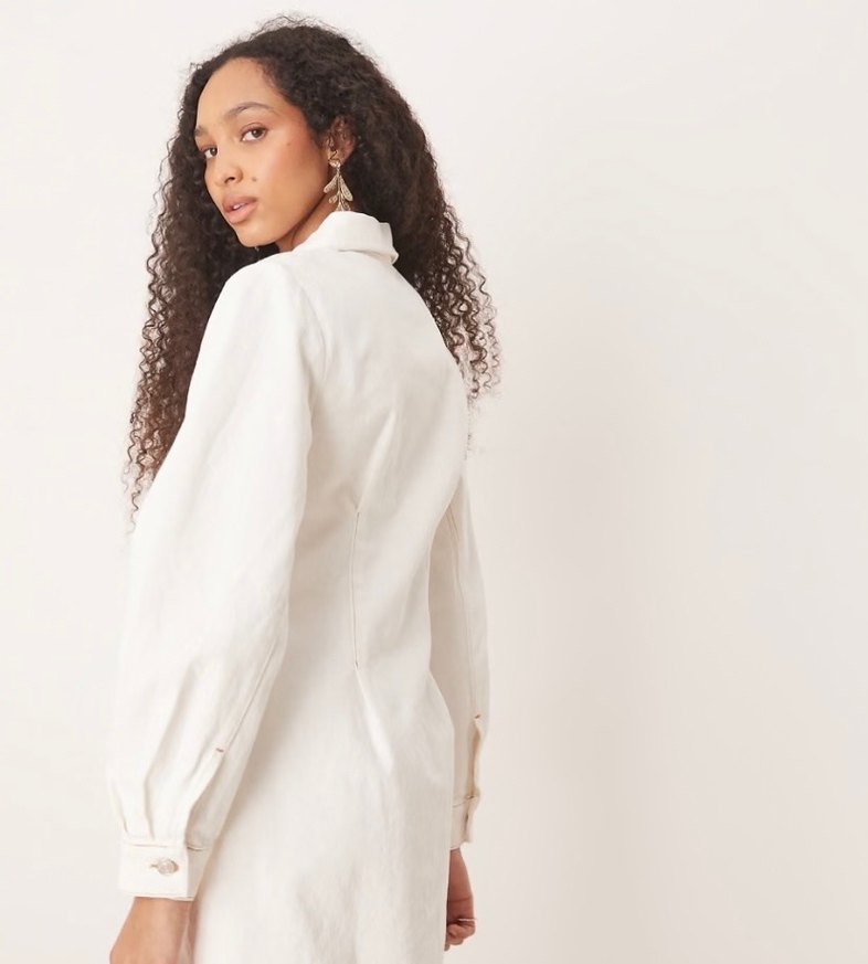 Denim Gömlek Elbise - Görsel 2