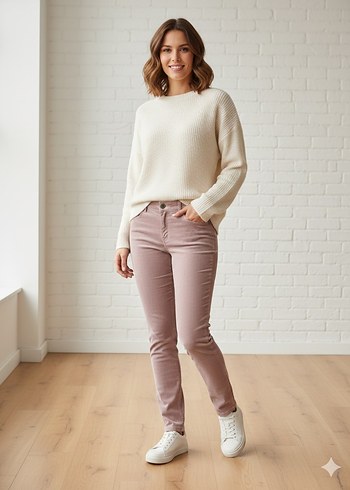 rodi mood Pembe pembe kadifePantolon - Görsel 2