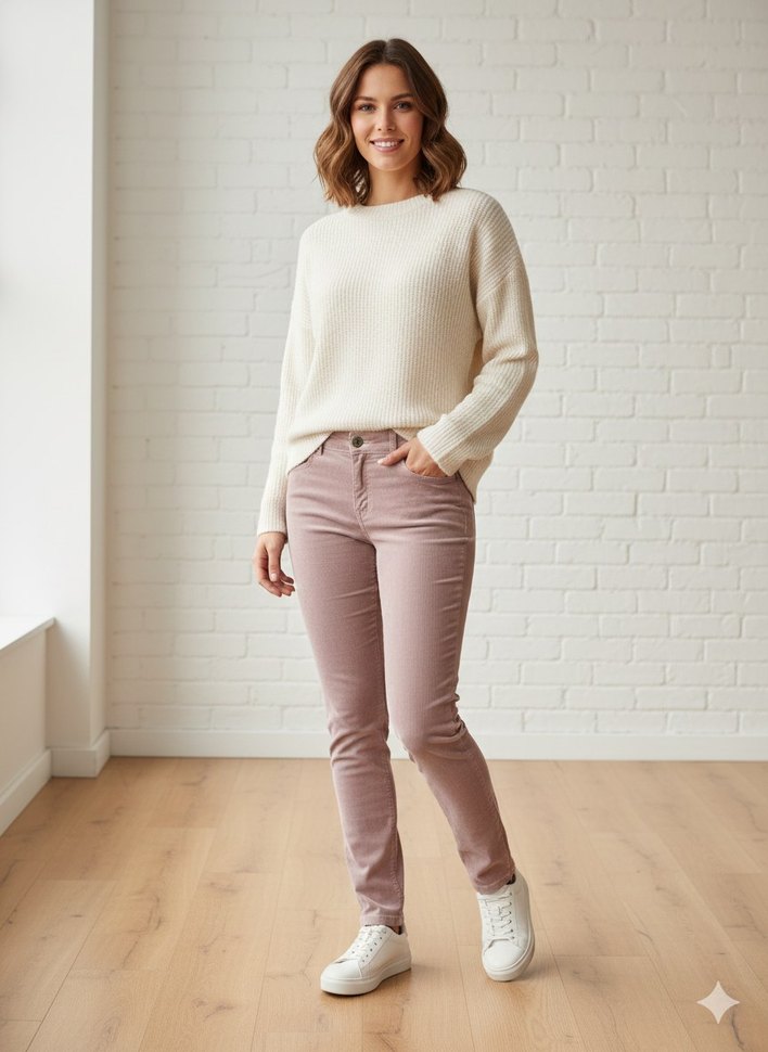 rodi mood Pembe pembe kadifePantolon - Görsel 2