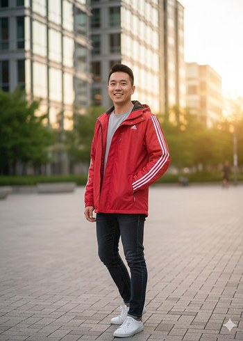 Kapüşonlu Fermuarlı Erkek Yağmurluk - Görsel 6