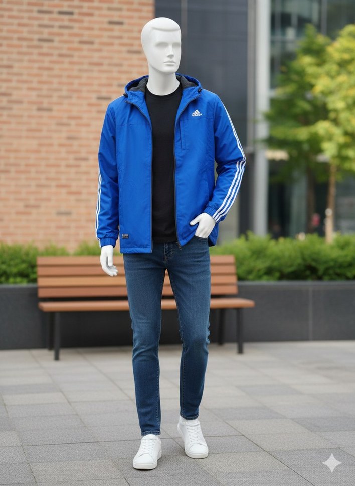 Kapüşonlu Fermuarlı Erkek Yağmurluk - Görsel 5