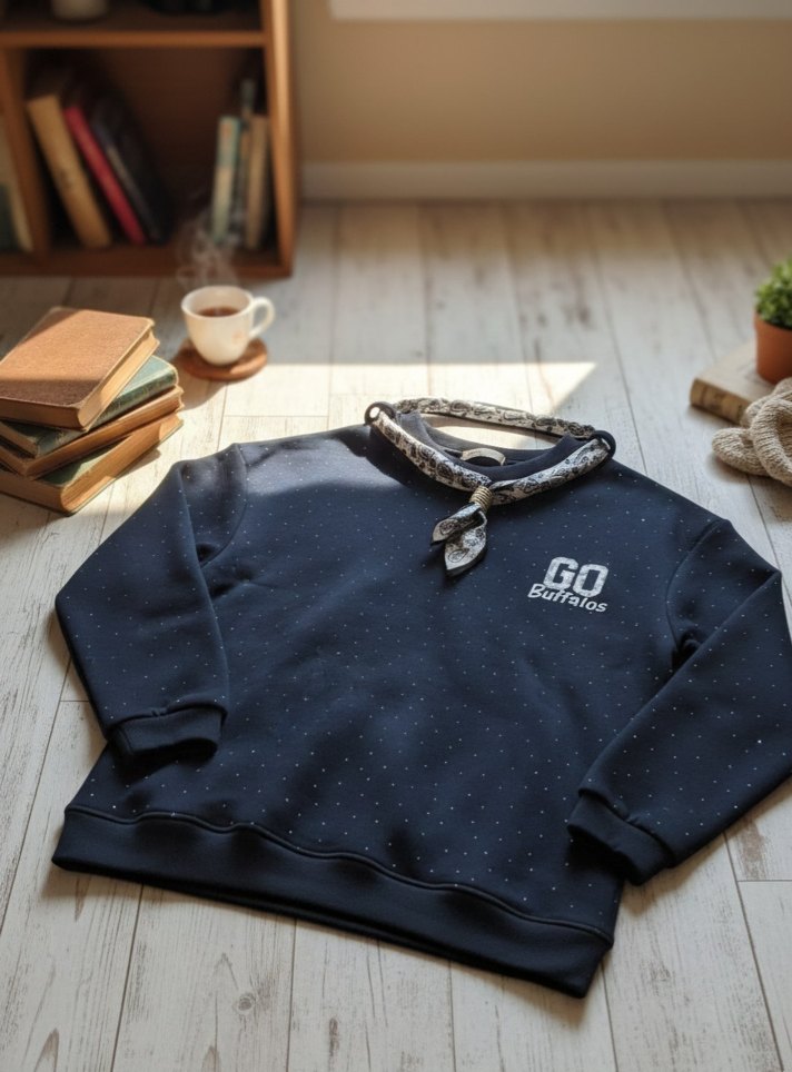 Bordo Bisiklet Yaka Bağlamalı Triko Kazak - Görsel 3