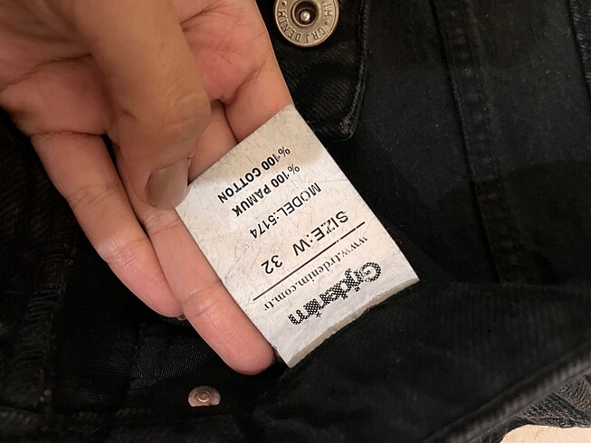 32 Beden siyah Renk Erkek jeans