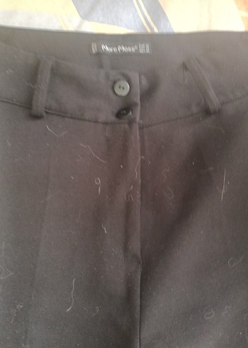 Diğer Siyah Kadın Midi Kumaş Pantolon