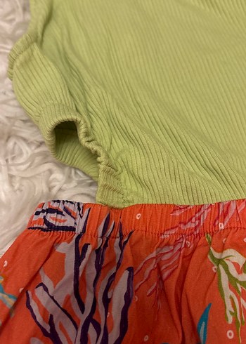 Zara Kız Çocuk Renkli Volanlı Bohem Elbise