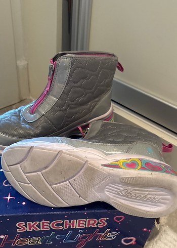 Kız Çocuk Gri Fermuarlı Spor Ayakkabı - Görsel 2