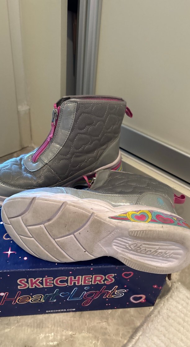 Kız Çocuk Gri Fermuarlı Spor Ayakkabı - Görsel 2