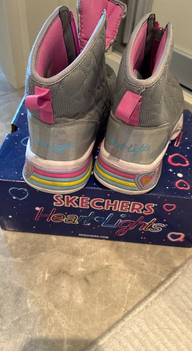 Kız Çocuk Gri Fermuarlı Spor Ayakkabı - Görsel 4