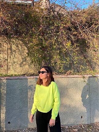Addax Neon sarı sweathirt