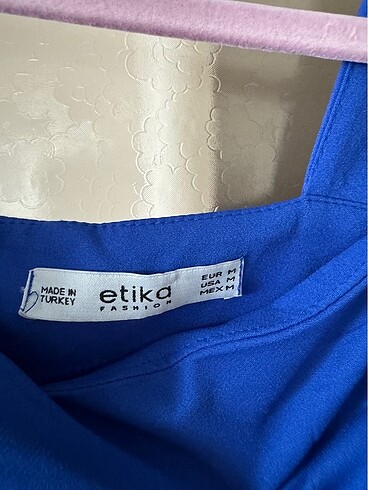 Diğer Kalp yaka mavi şık elbise