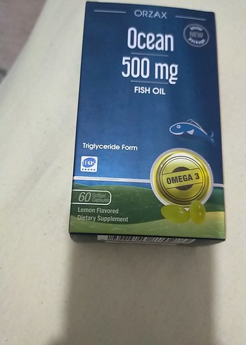 Orzax Ocean 500 mg Balık Yağı 60 Yumuşak Kapsül