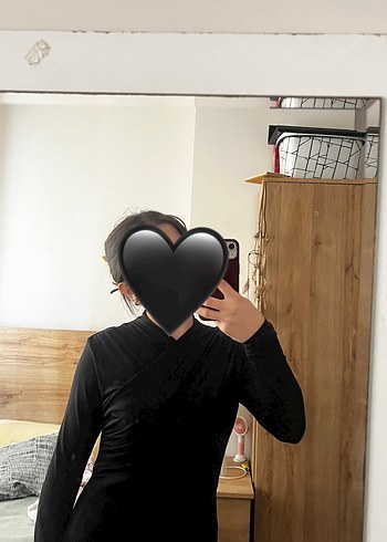 H&M siyah uzun elbise - Görsel 2