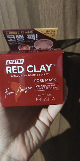 Missha Amazon red clay pire gozenek maskesi