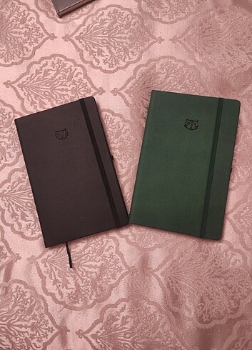 Yumuşak deri kaplı çizgisiz defter 2 li set