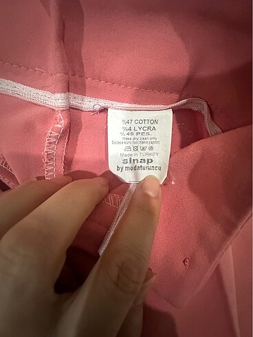 36 Beden pembe Renk Kumaş pantolon