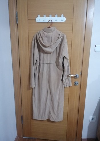 Robin Camel Kadın Süet Uzun Boy Trençkot