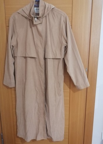 Camel Kadın Süet Uzun Boy Trençkot