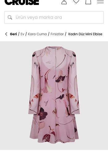 Ted Baker Pembe Desenli Transparan Mini Elbise yeni ve etiketli - Görsel 2